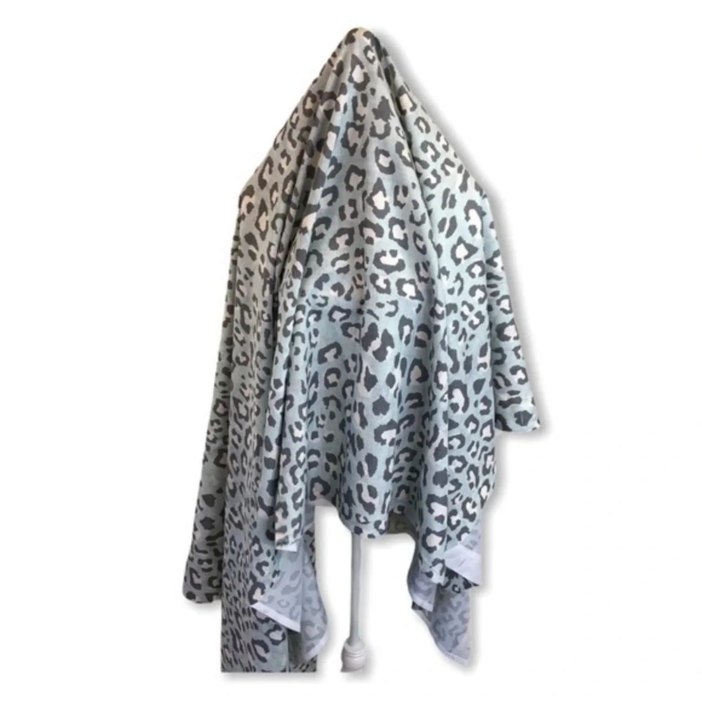 Leopard Print Gray Pink Shower Curtain